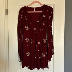 Free People Dress with Trumpet Sleeves